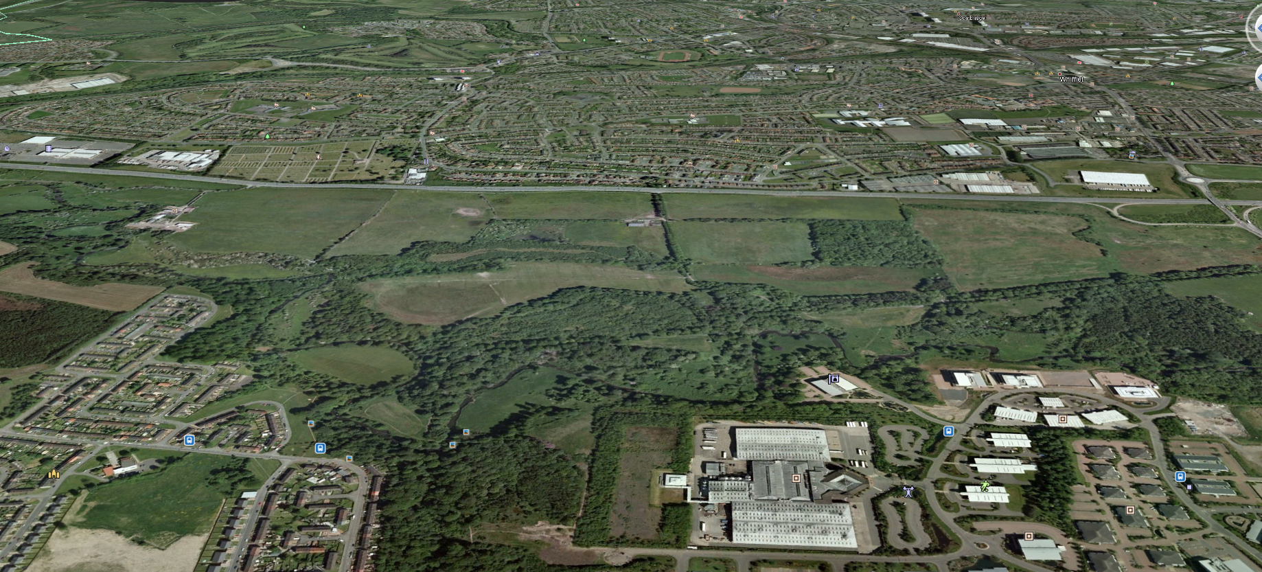 Douglas Support Estate from the air
